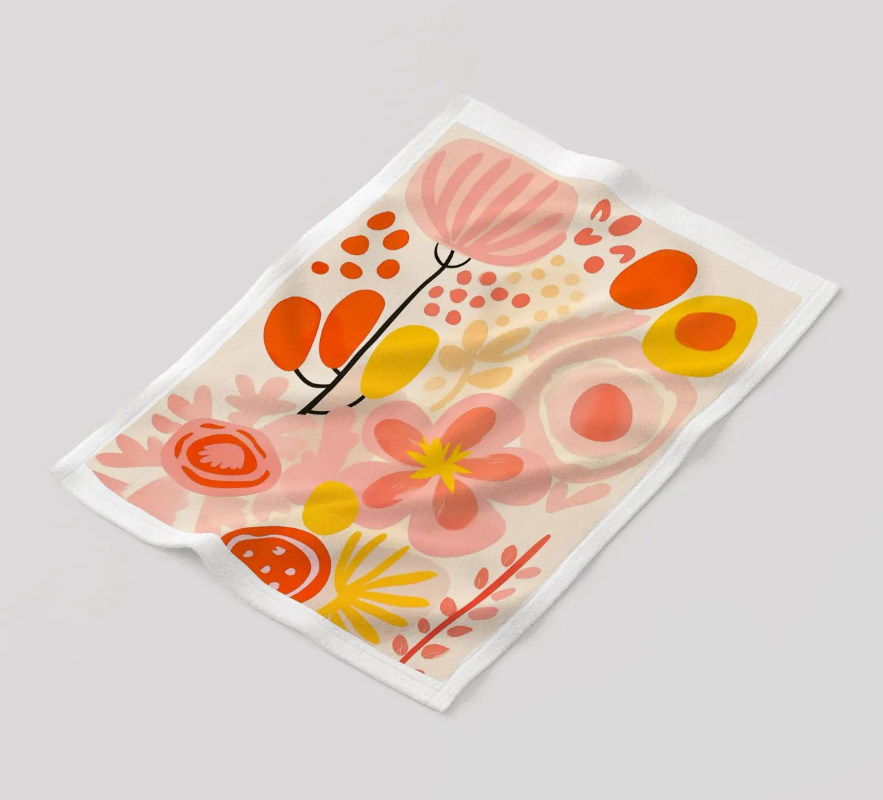 The lightness of being in summer | Floral pattern fleece blanket by Autofocus
