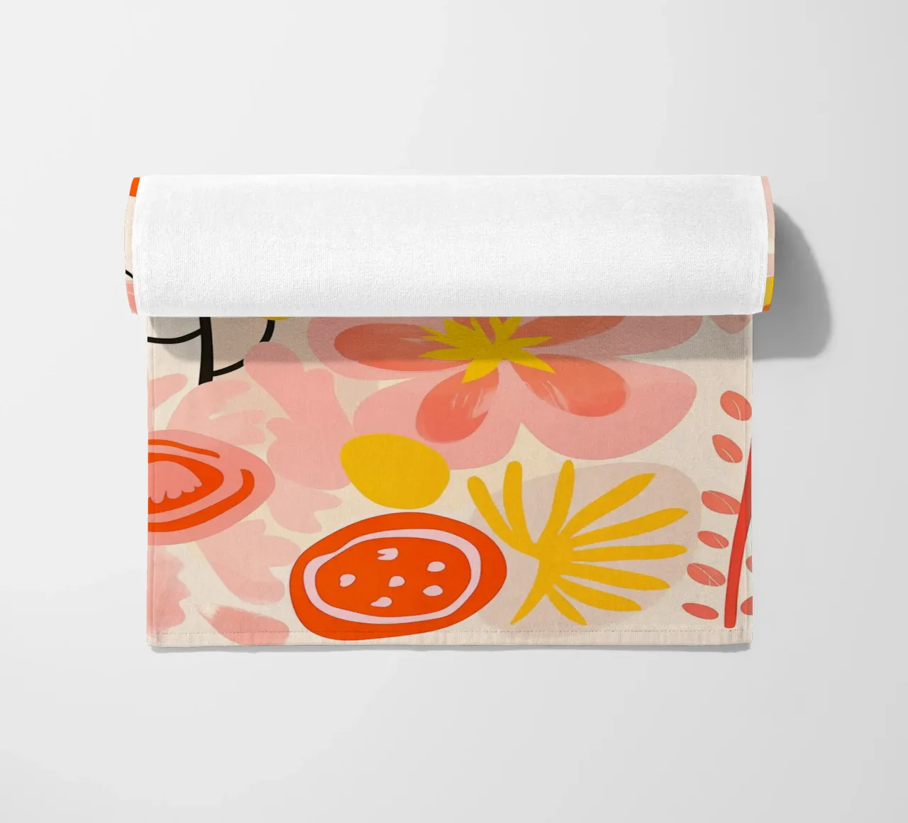 The lightness of being in summer | Floral pattern beach towel by Autofocus