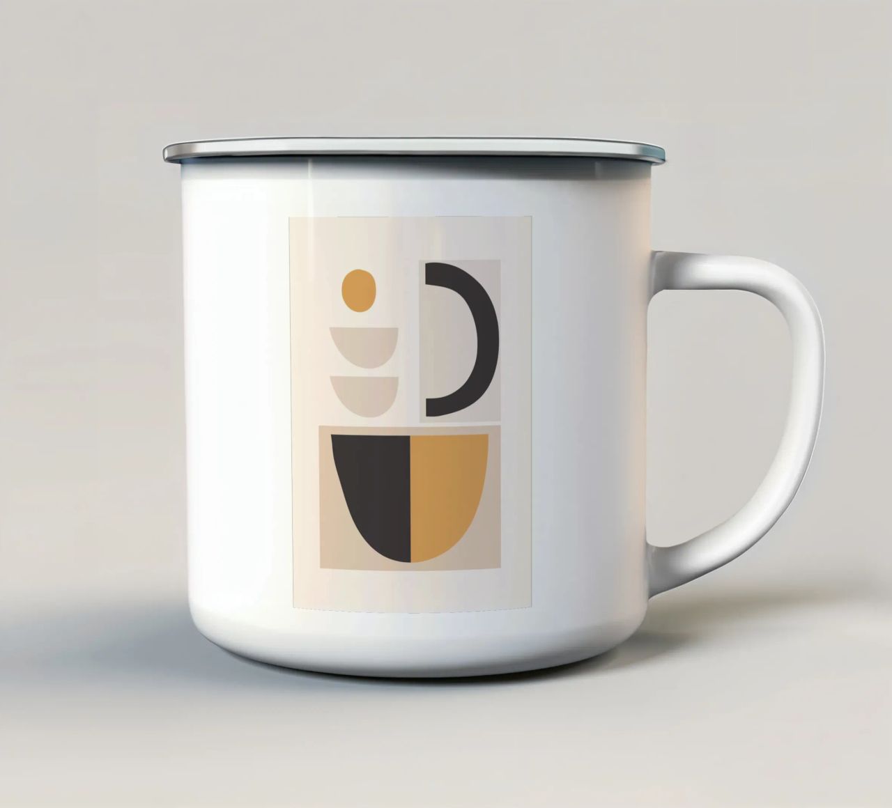 Forme astratte minimali 78 tazza in smalto da ThingDesign