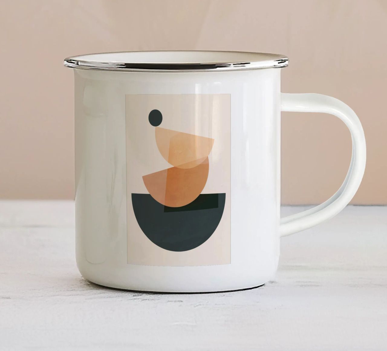 Forme astratte minimali 18 tazza in smalto da ThingDesign