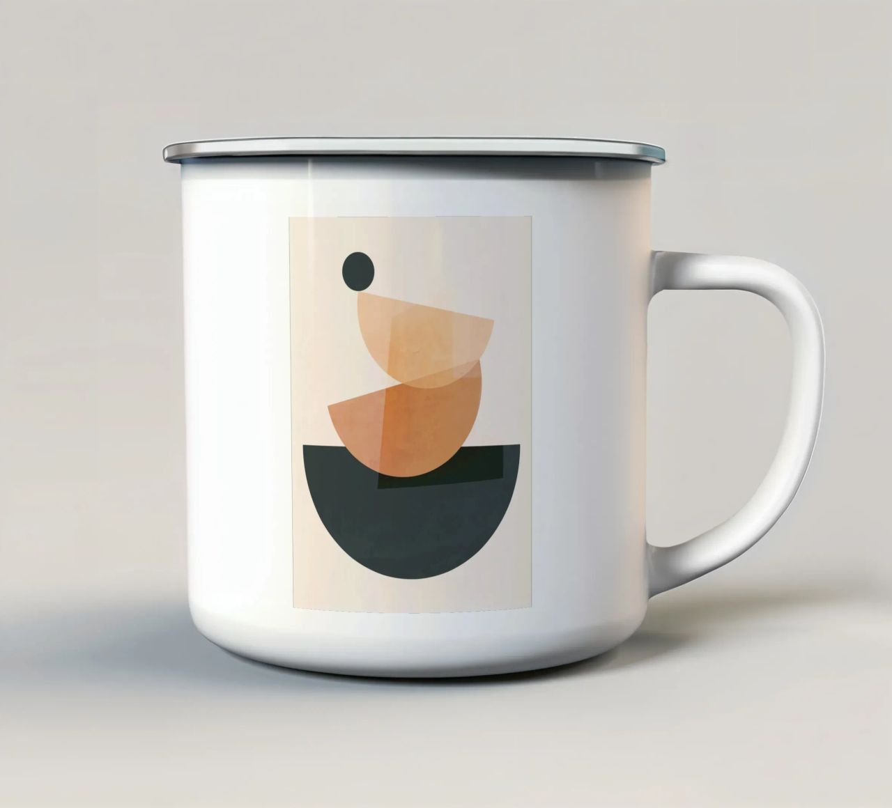 Forme astratte minimali 18 tazza in smalto da ThingDesign