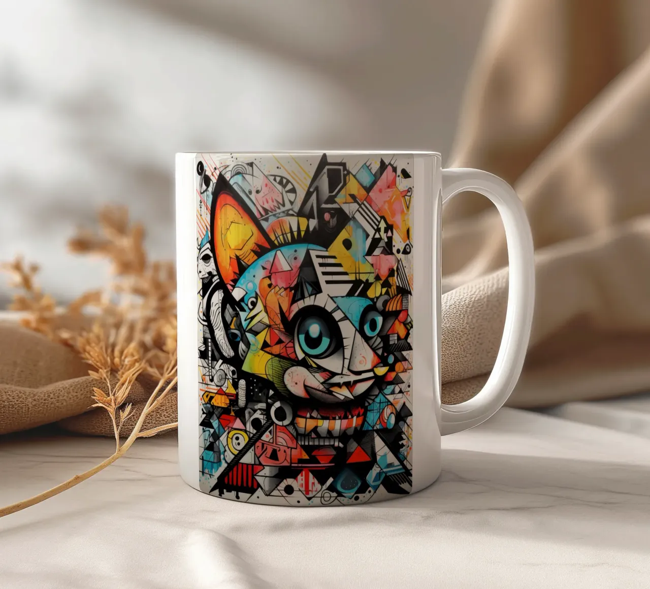 animali graffiti tazza in ceramica da Art Digital Visuel