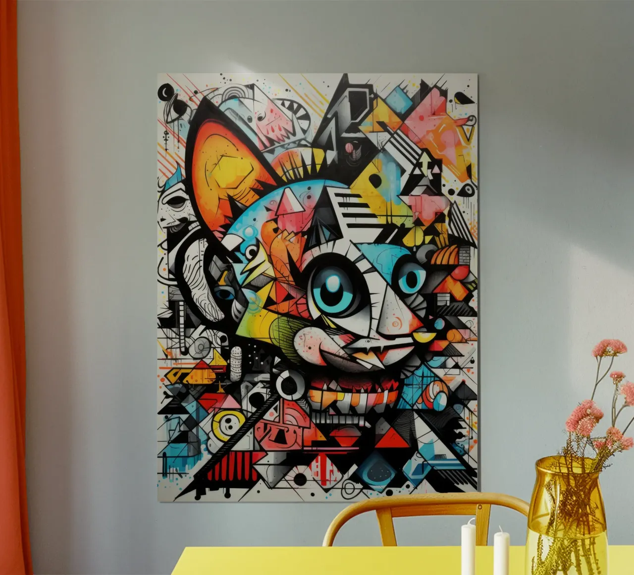 animali graffiti poster con telaio in plastica da Art Digital Visuel