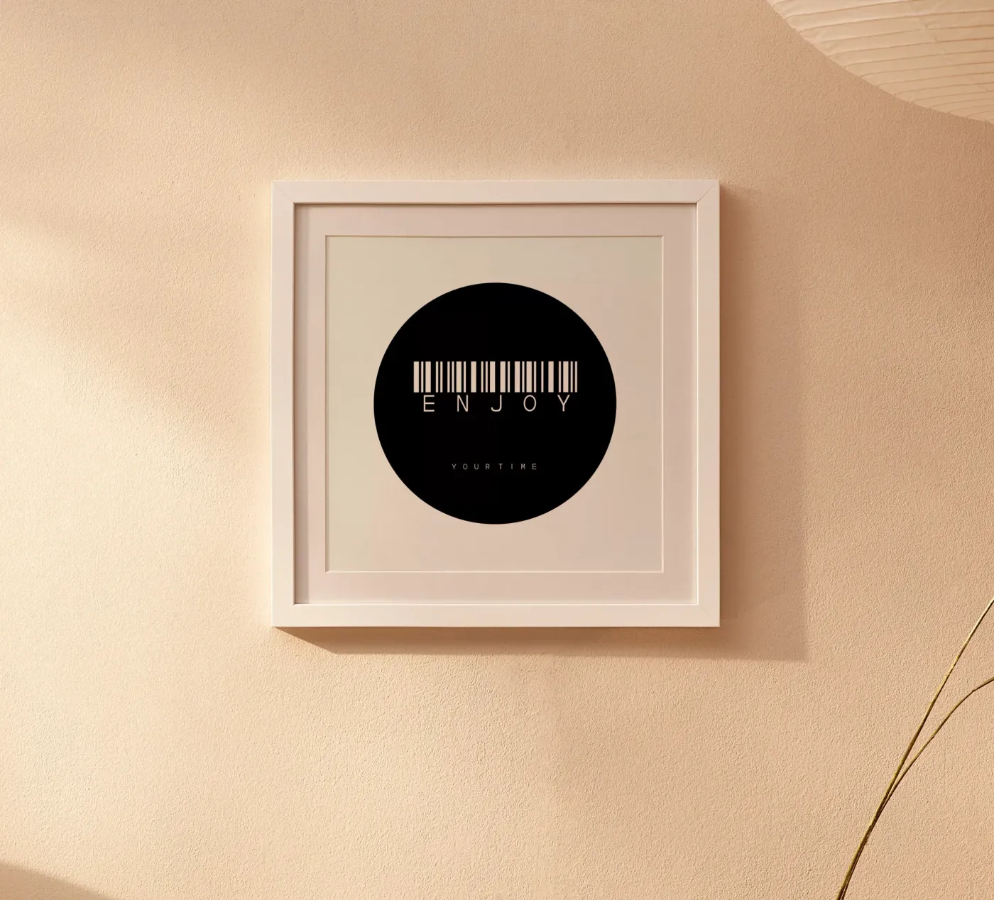 Barcode ENJOY Circle Black poster da WordArt by Steffi