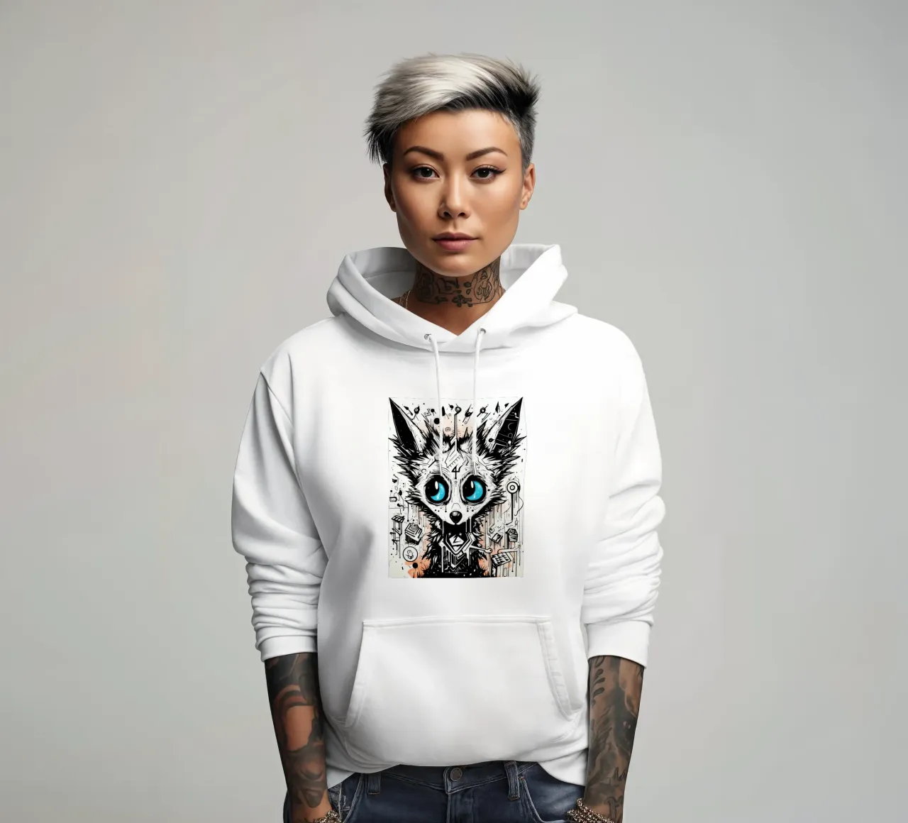 animali graffiti felpa con cappuccio da Art Digital Visuel