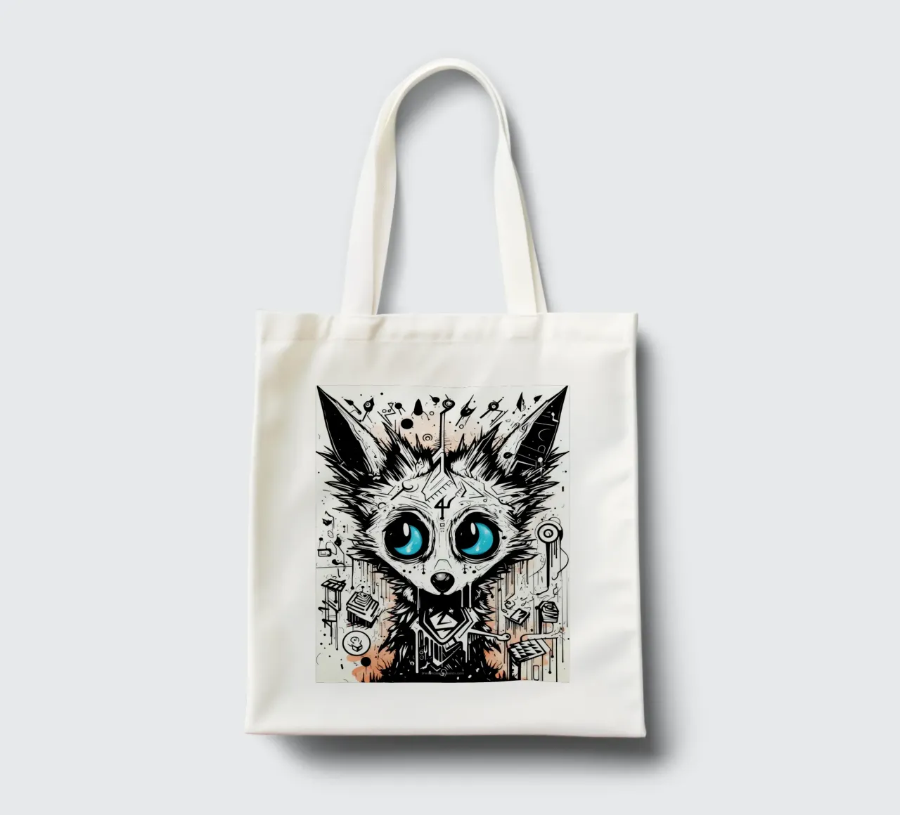animali graffiti borsa in juta da Art Digital Visuel