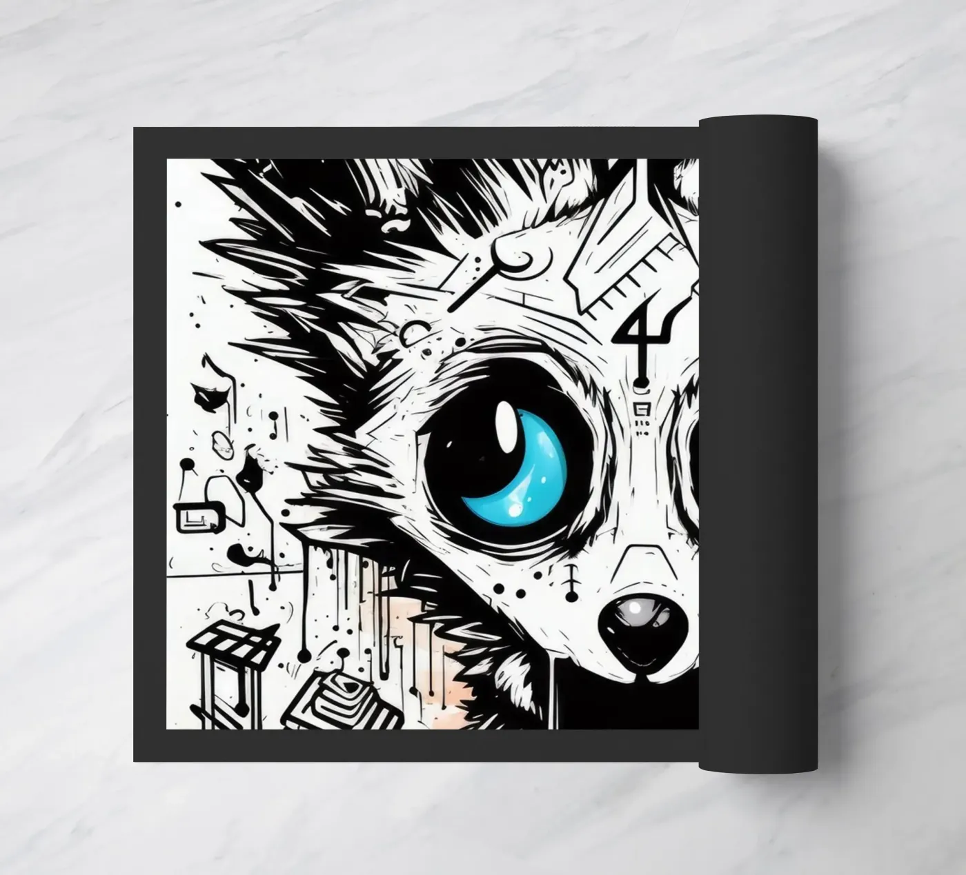 graffiti animals doormat by Art Digital Visuel