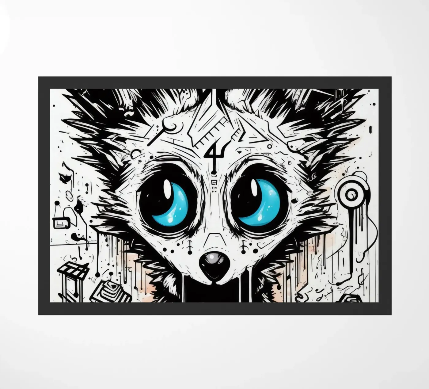 graffiti animals doormat by Art Digital Visuel