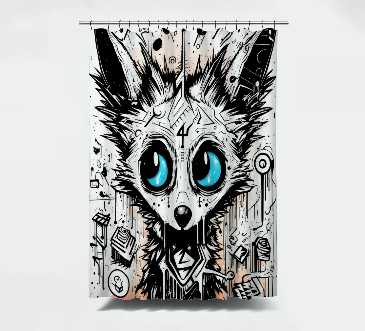 animali graffiti tenda da doccia da Art Digital Visuel