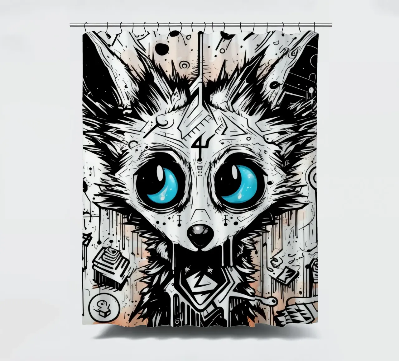 animali graffiti tenda da doccia da Art Digital Visuel