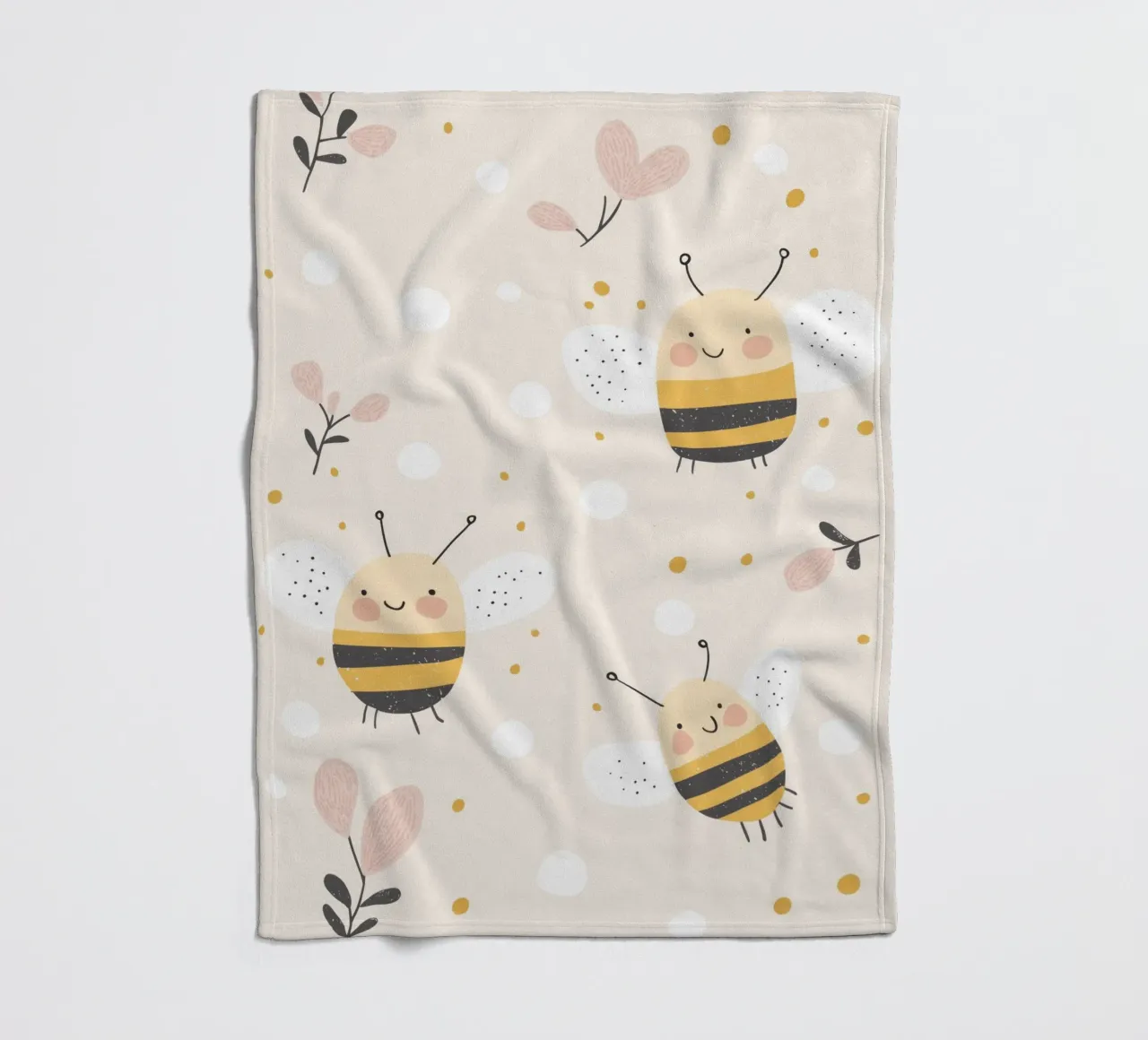 Happy Bees coperta in pile da treechild