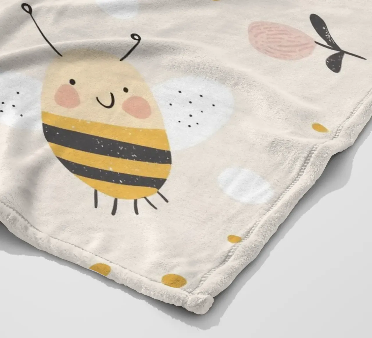 Happy Bees coperta in pile da treechild