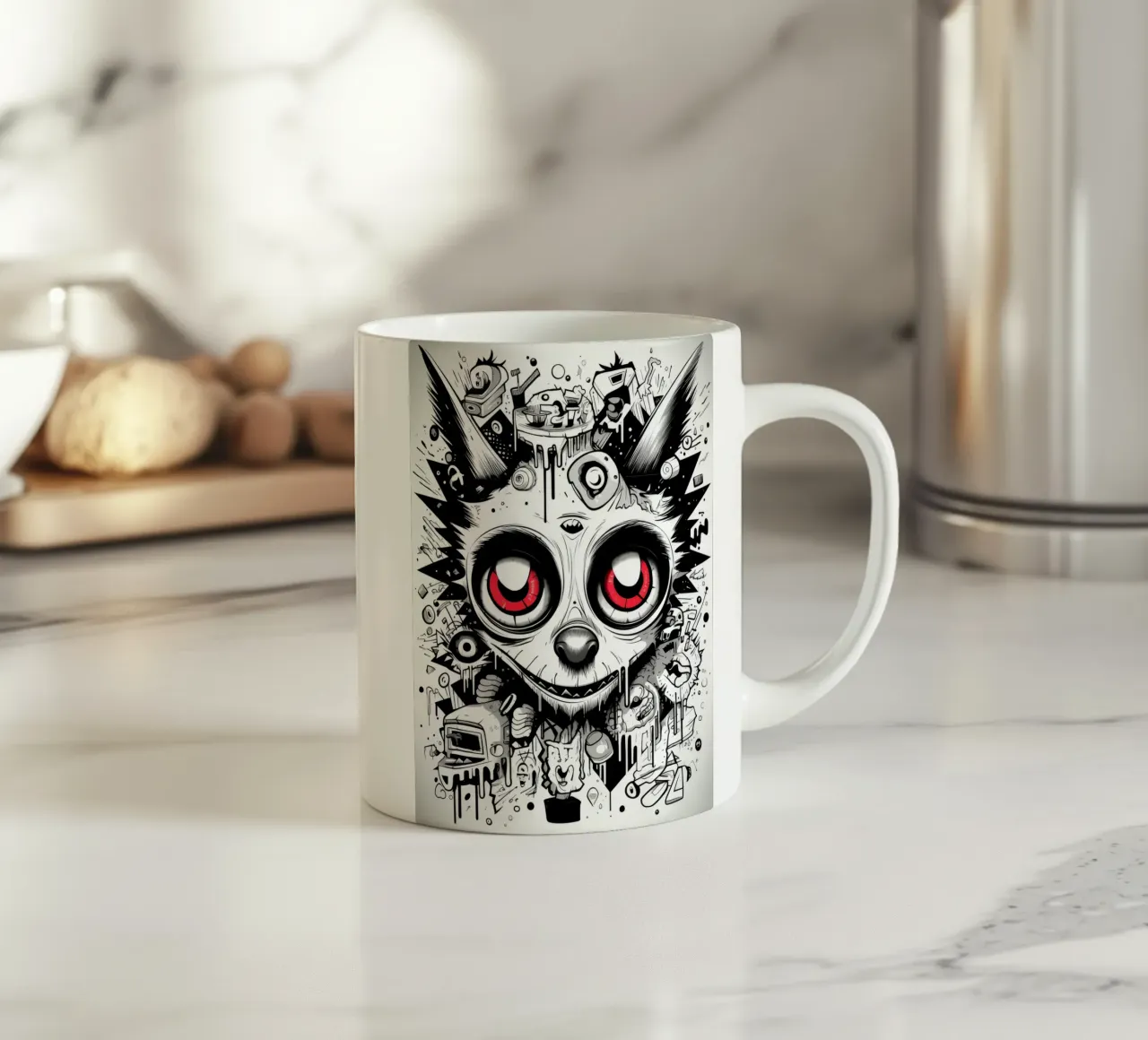 animali graffiti tazza in ceramica da Art Digital Visuel