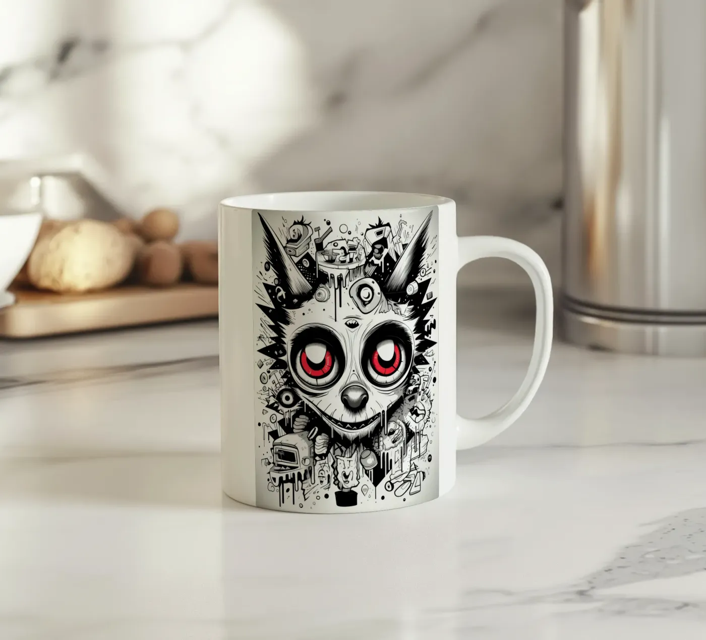 graffiti animals ceramic mug by Art Digital Visuel