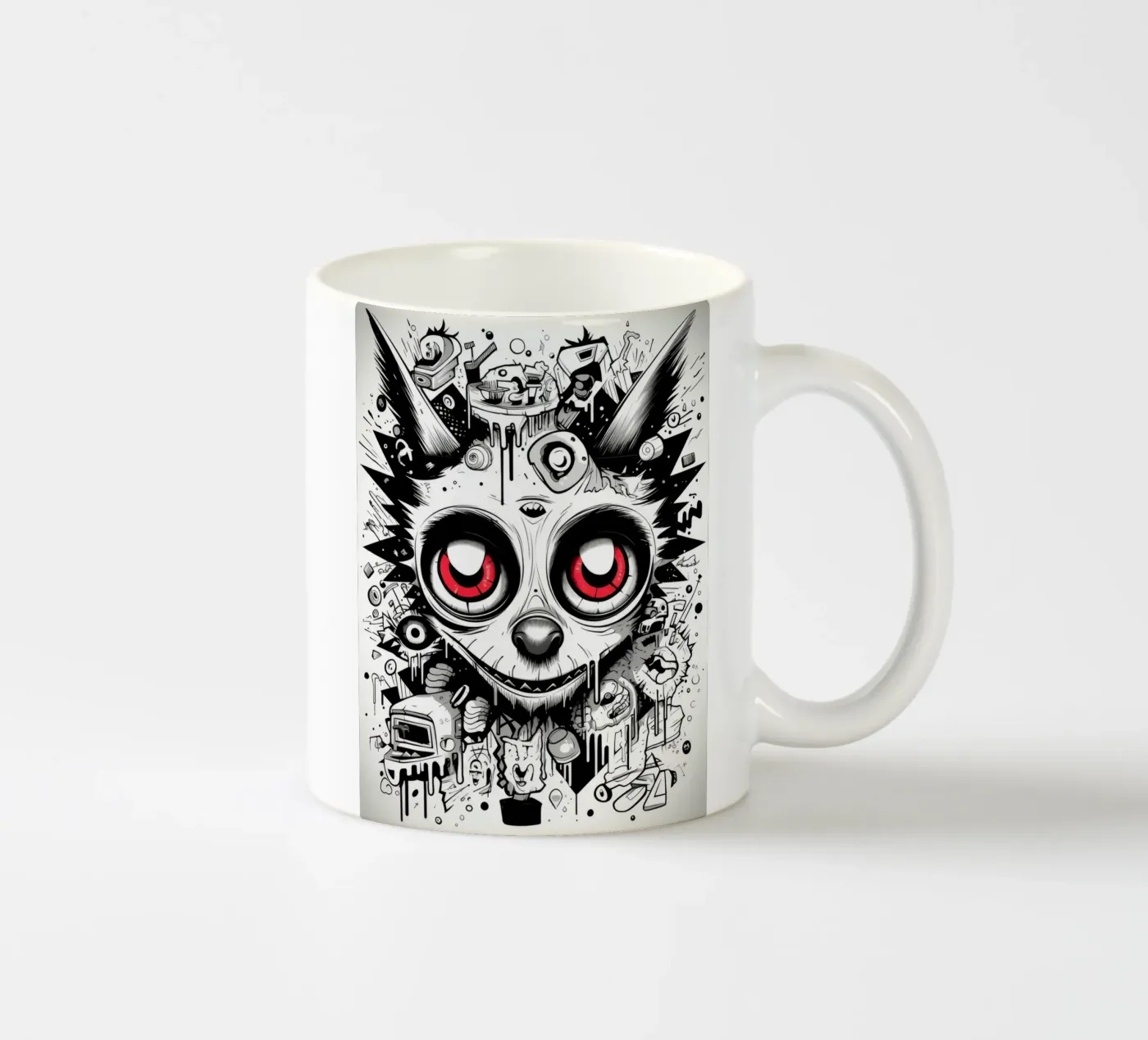 graffiti animals ceramic mug by Art Digital Visuel