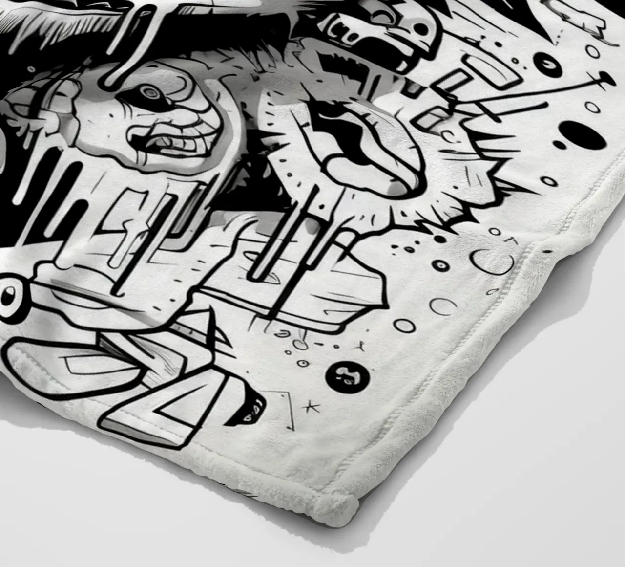 animali graffiti coperta in pile da Art Digital Visuel