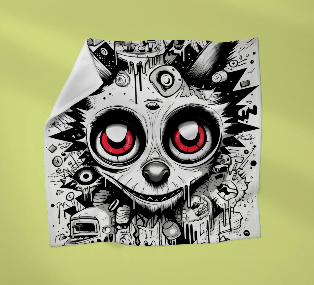 animali graffiti coperta in pile da Art Digital Visuel