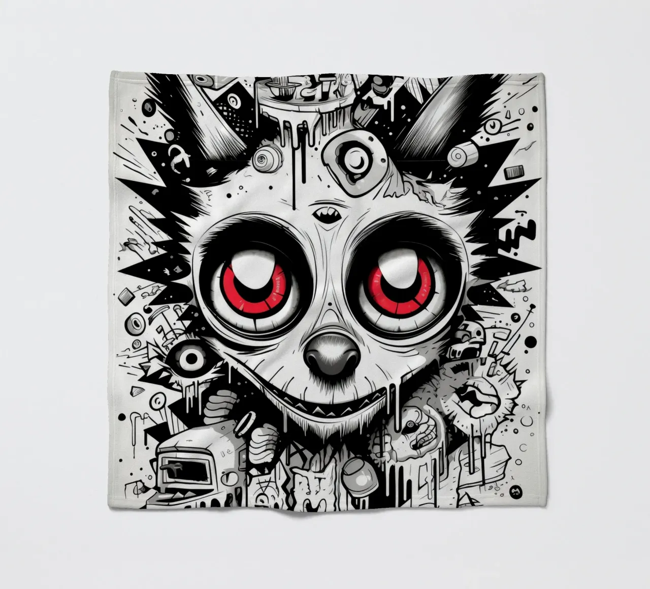 animali graffiti coperta in pile da Art Digital Visuel