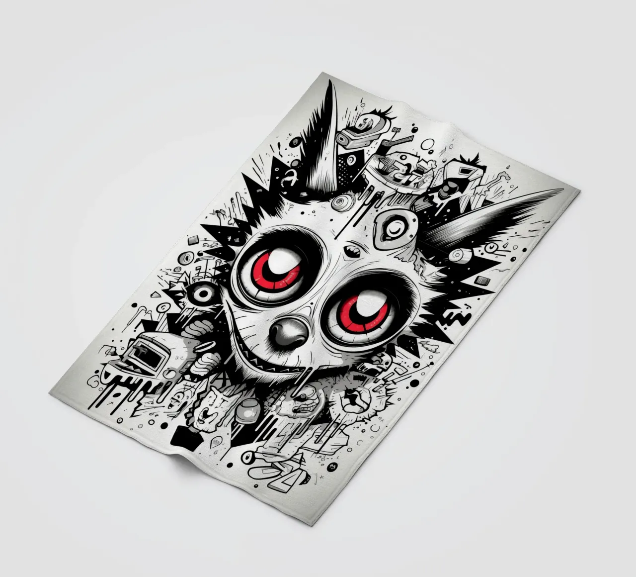 animali graffiti coperta in pile da Art Digital Visuel