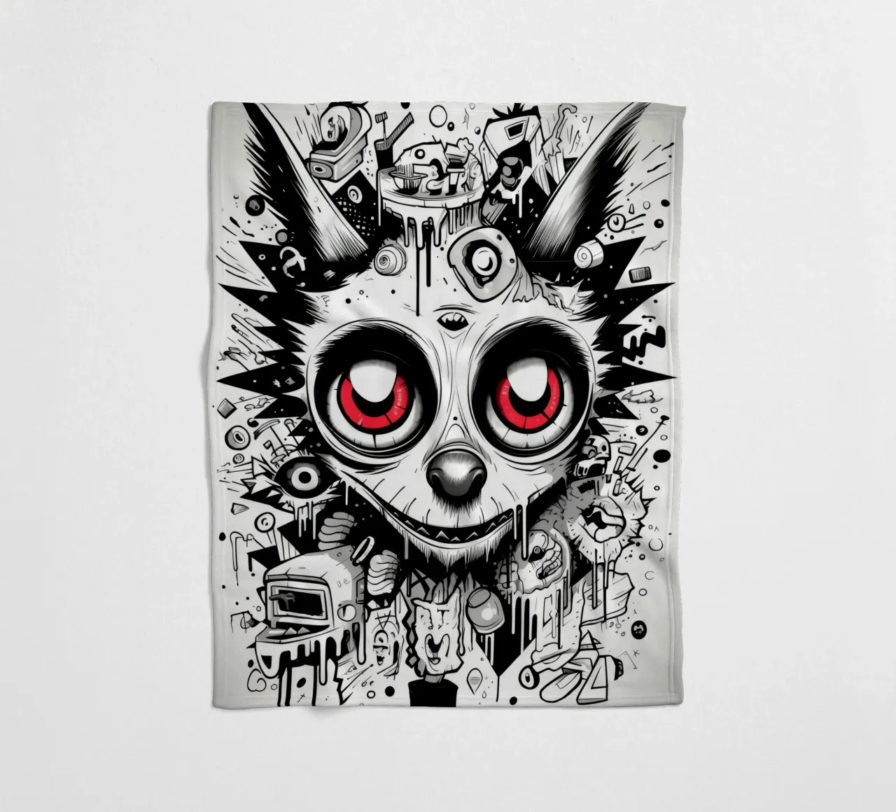 animali graffiti coperta in pile da Art Digital Visuel