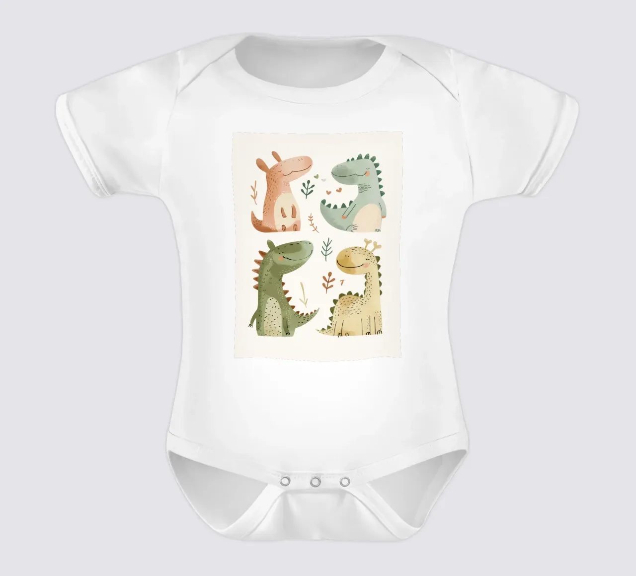 Happy Dinosaurs body neonato maniche corte da treechild