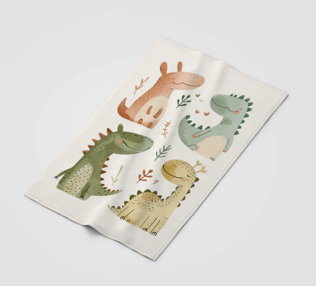 Happy Dinosaurs coperta in pile da treechild
