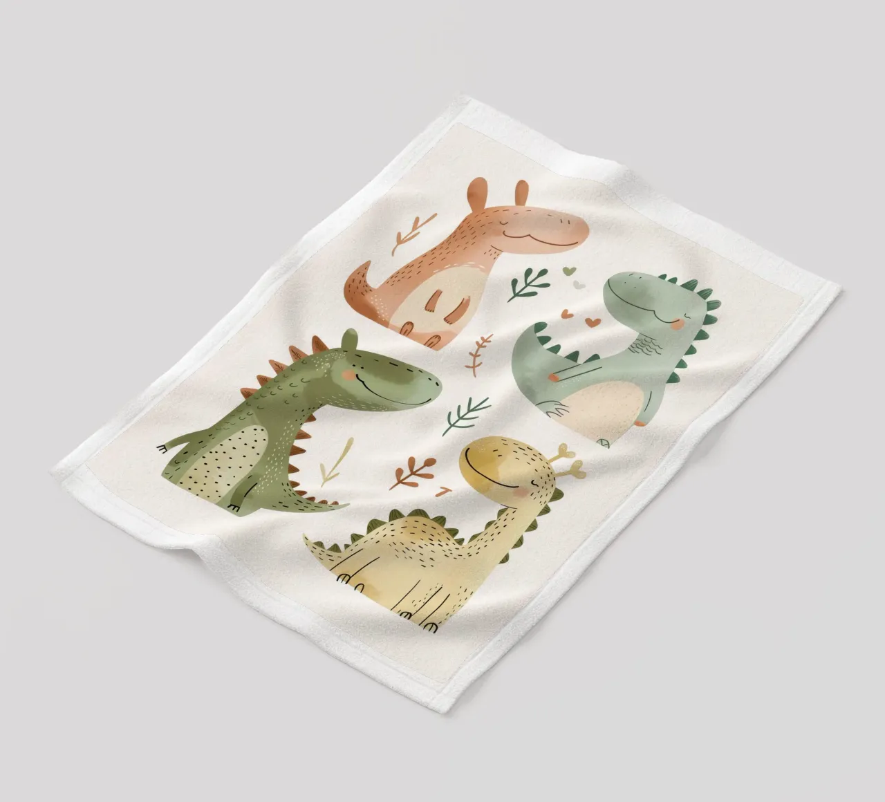 Happy Dinosaurs coperta in pile da treechild