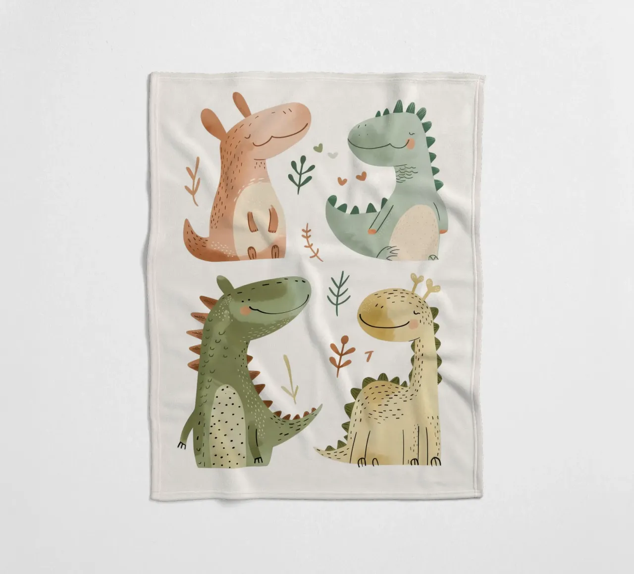 Happy Dinosaurs coperta in pile da treechild