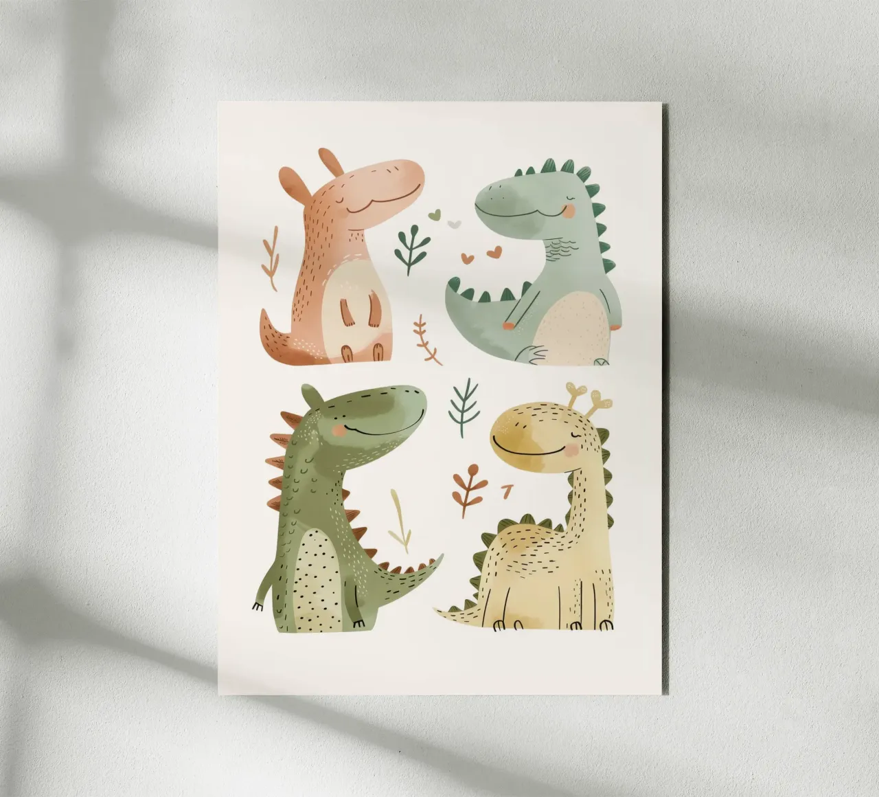 Happy Dinosaurs alluminio dibond da treechild