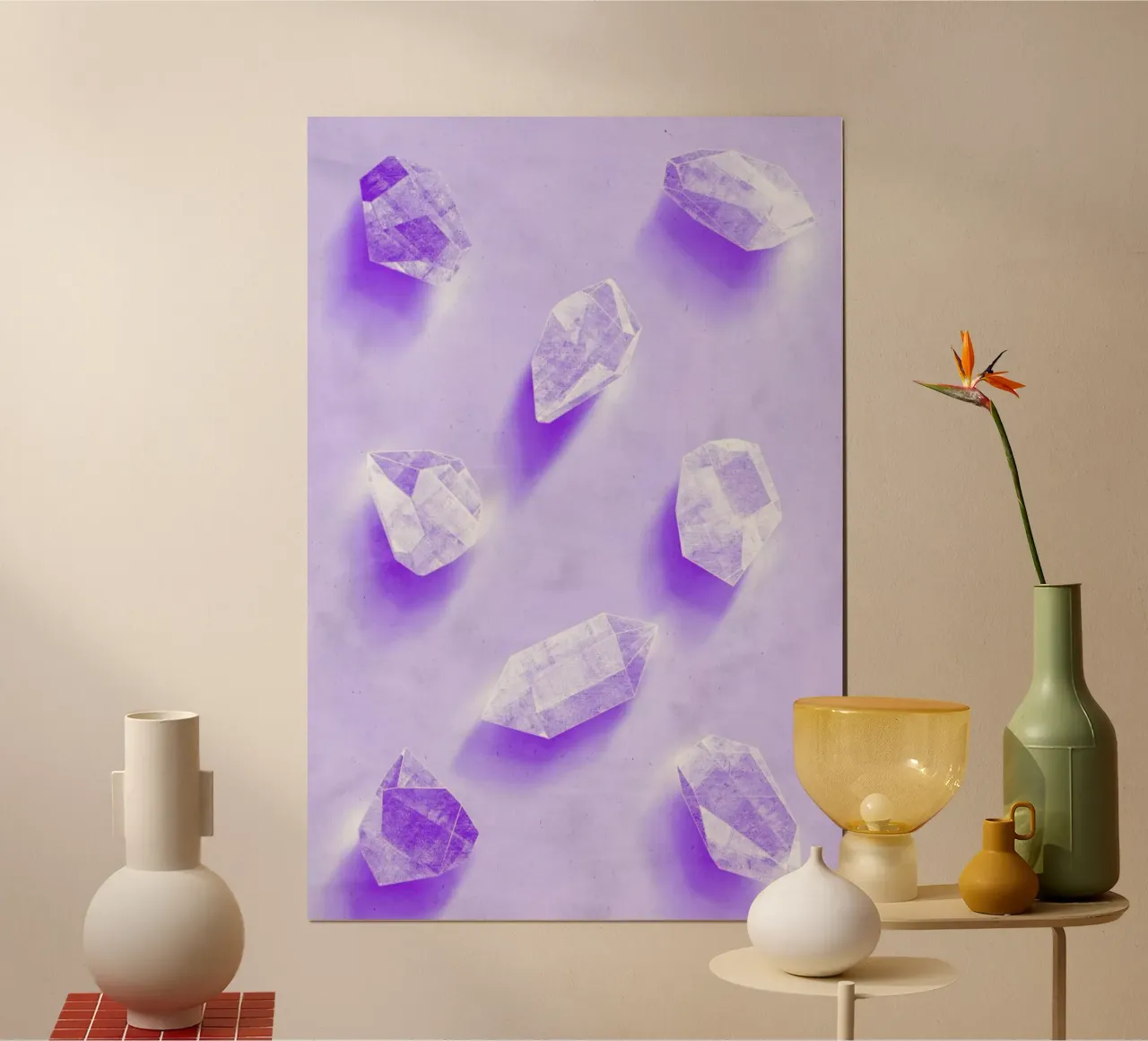 Stones poster con telaio in plastica da STUDIO LEEMO
