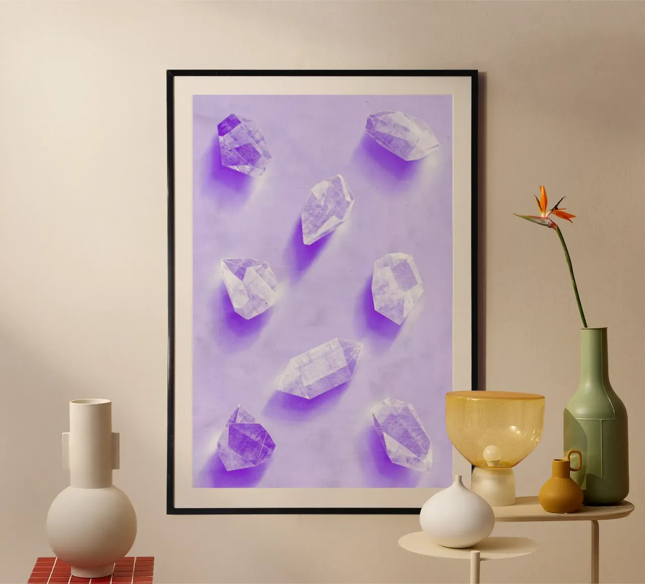 Stones poster con telaio in plastica da STUDIO LEEMO