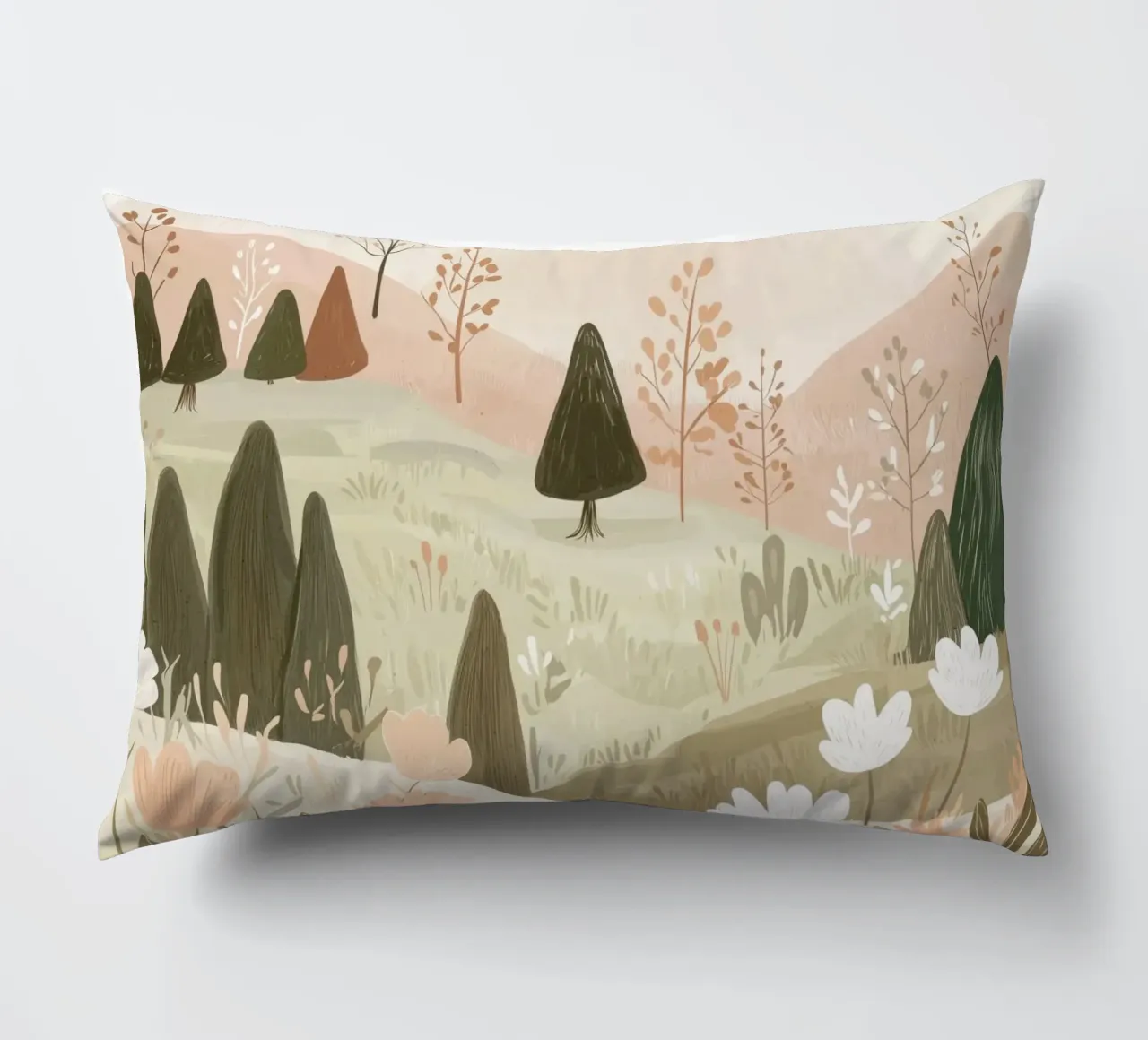 Pastel Landscape cuscino da treechild
