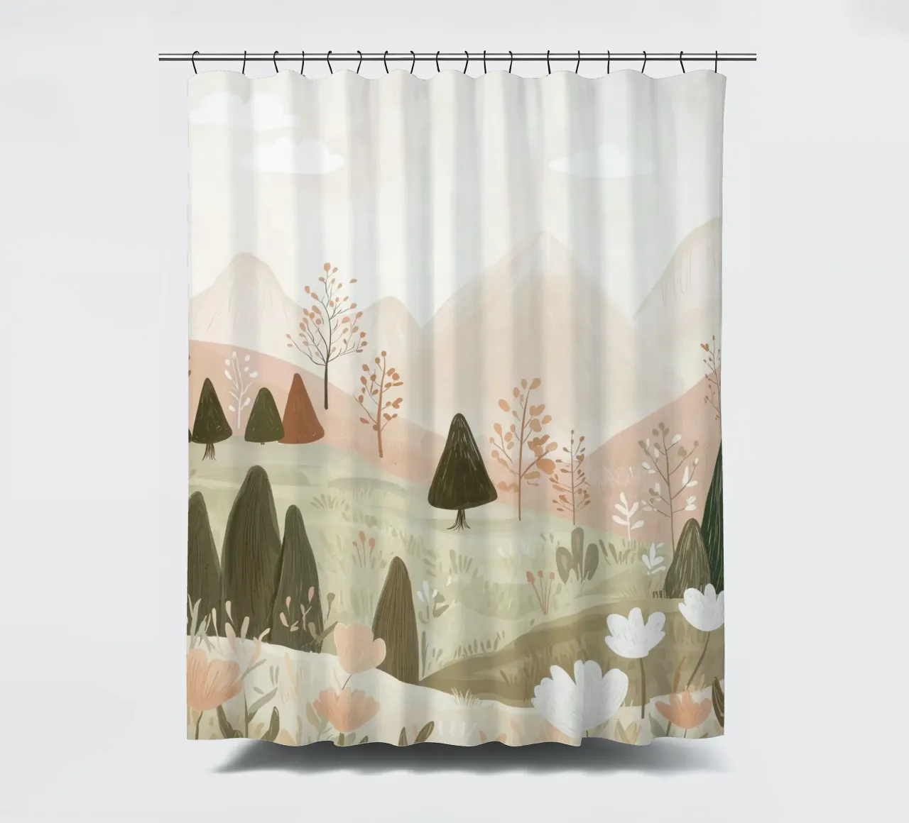 Pastel Landscape douchegordijn van treechild