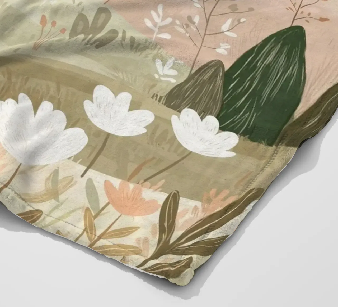 Pastel Landscape fleece blanket by treechild