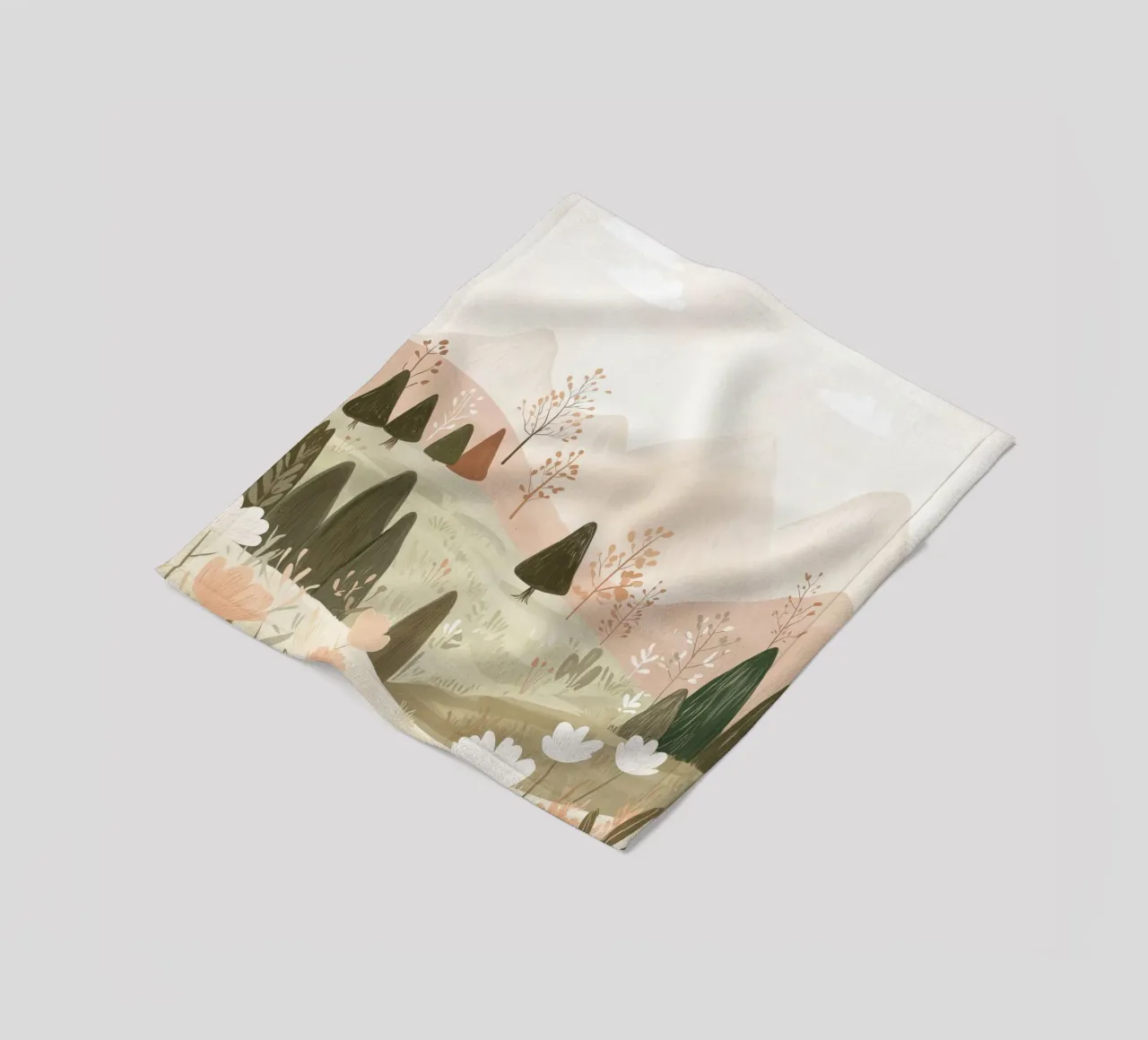 Pastel Landscape fleece blanket by treechild