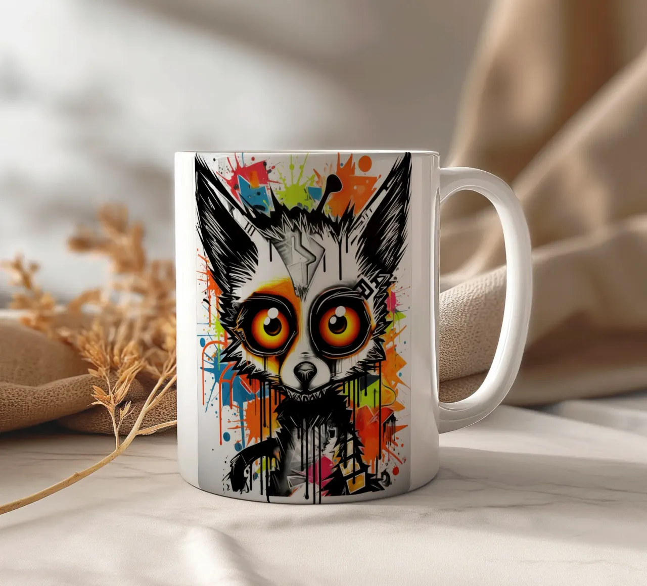 animali graffiti tazza in ceramica da Art Digital Visuel
