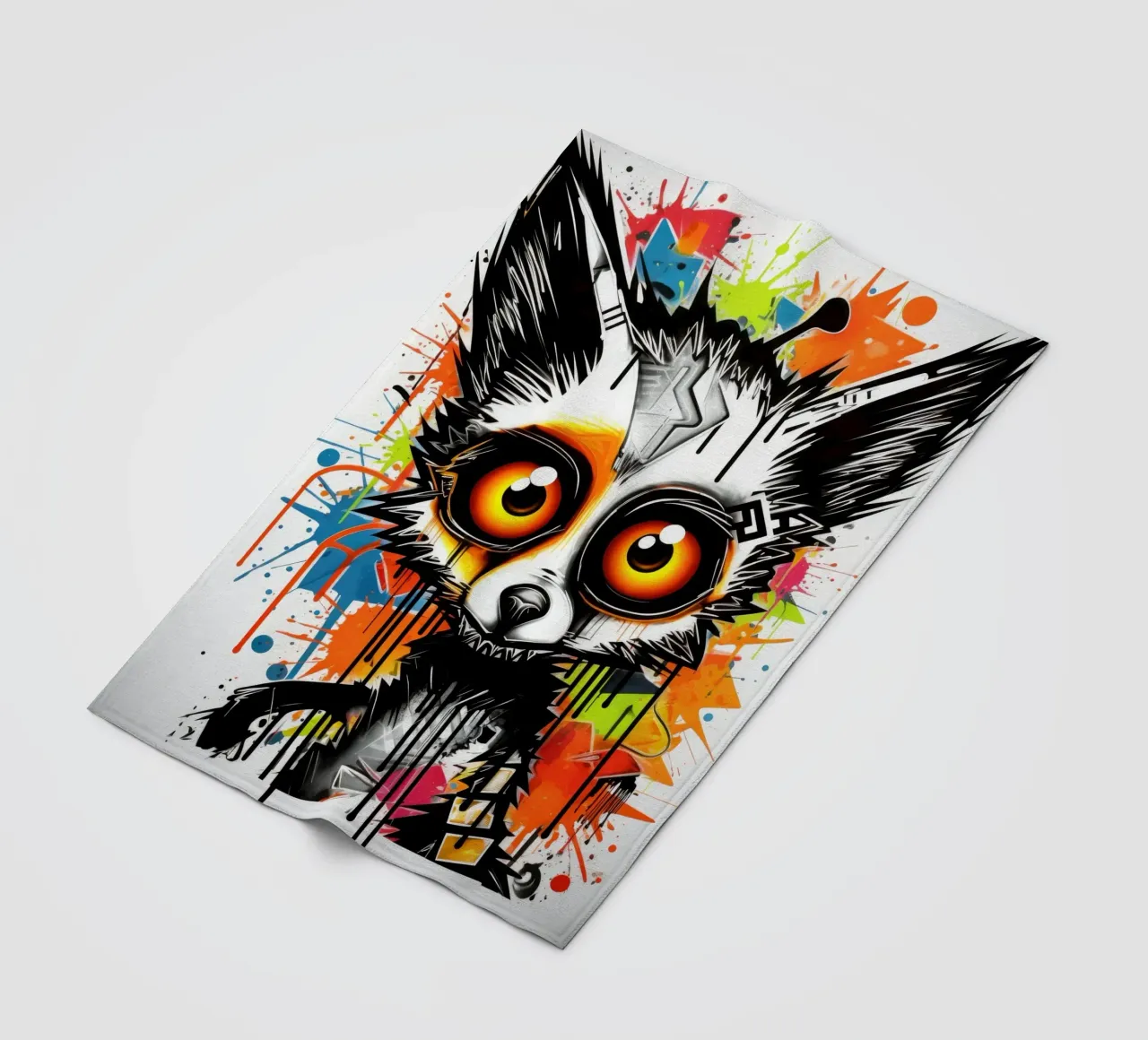 animali graffiti coperta in pile da Art Digital Visuel