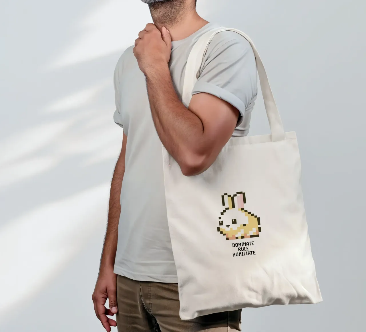 Sassy Rabbit borsa in juta da Hey Vincent