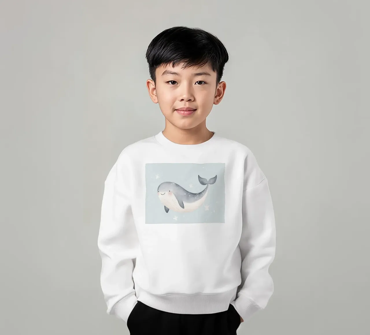 Happy Whale felpa bambino da treechild