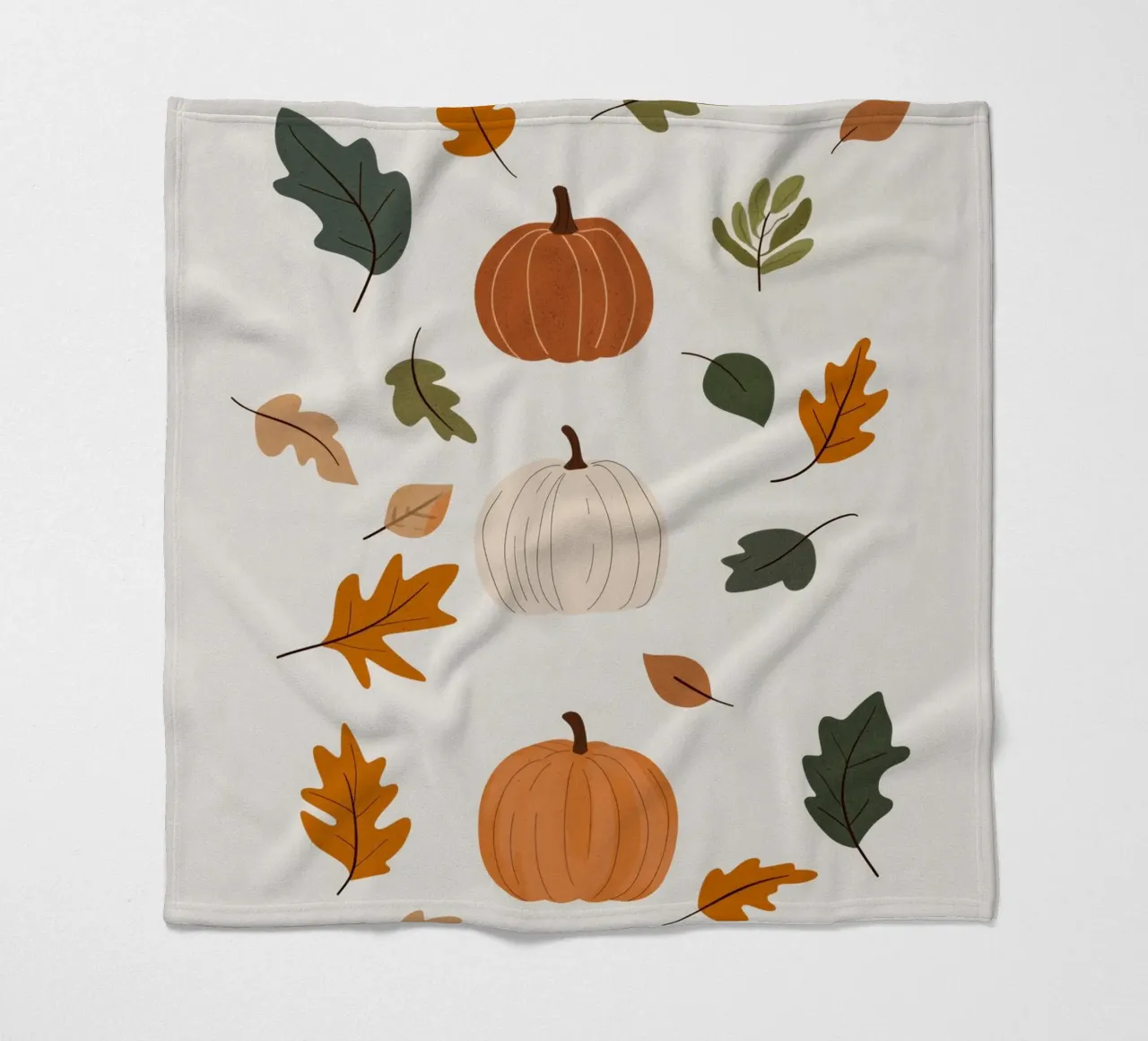 Autumn Pumpkins Fleecedecke von treechild