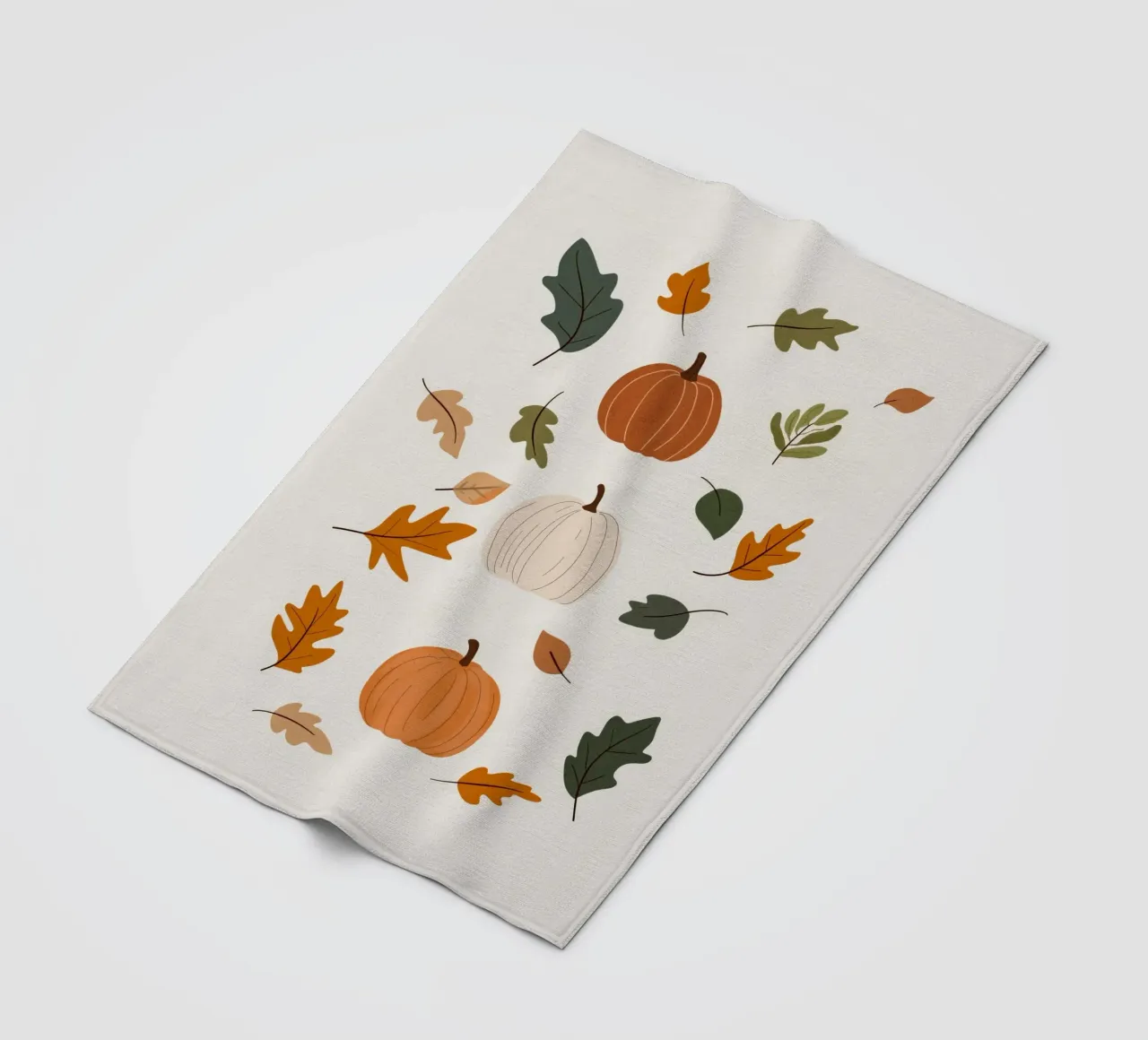 Autumn Pumpkins Fleecedecke von treechild