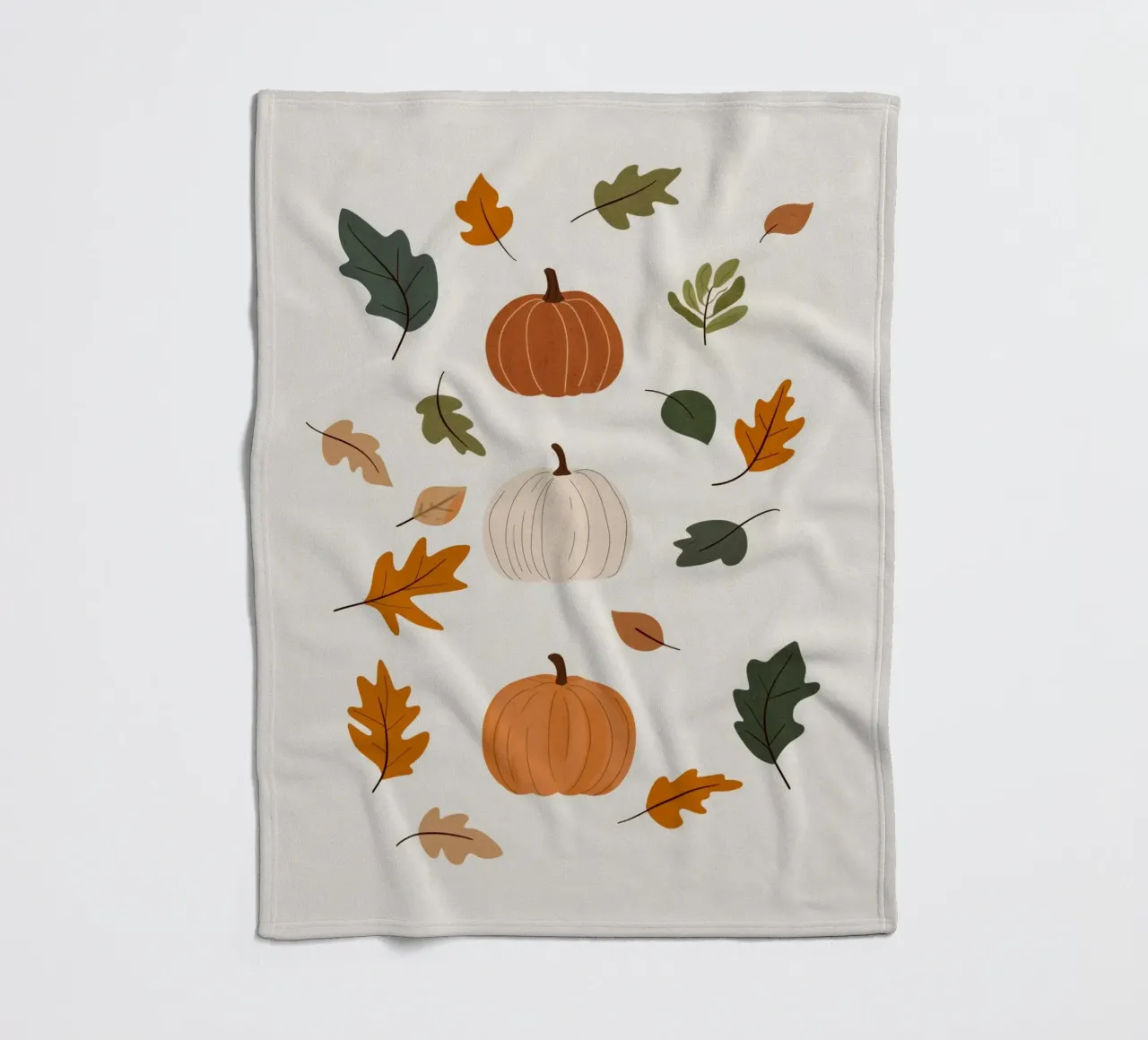 Autumn Pumpkins Fleecedecke von treechild