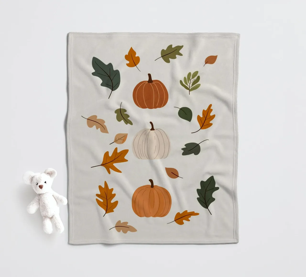 Autumn Pumpkins Fleecedecke von treechild