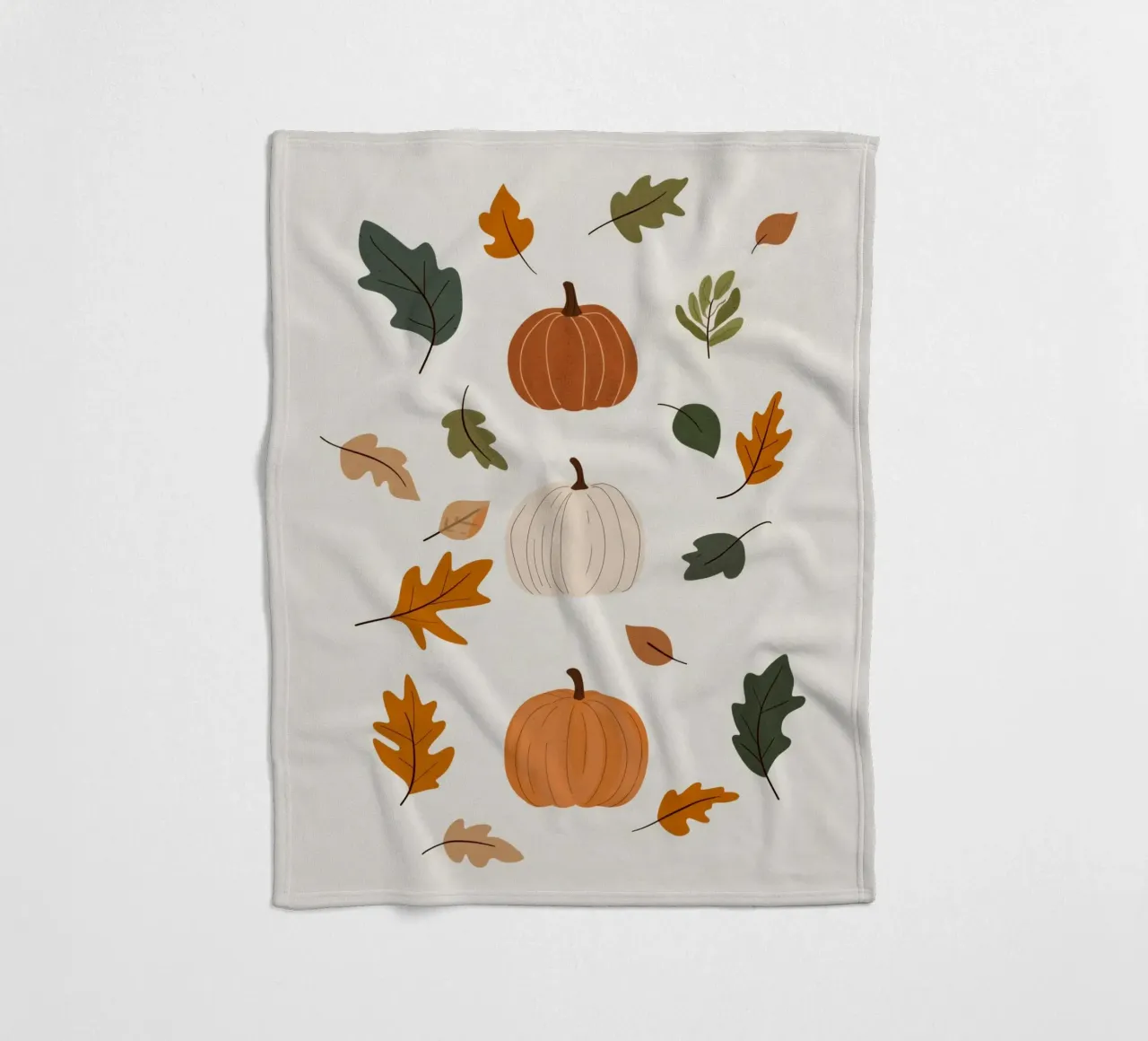 Autumn Pumpkins Fleecedecke von treechild