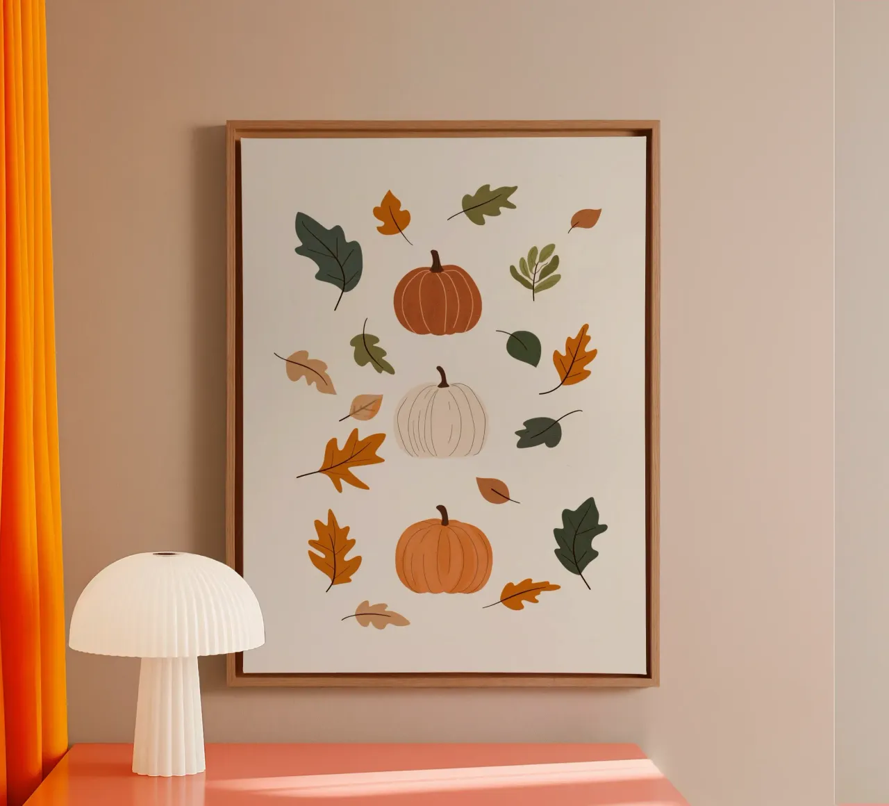 Autumn Pumpkins canvas van treechild