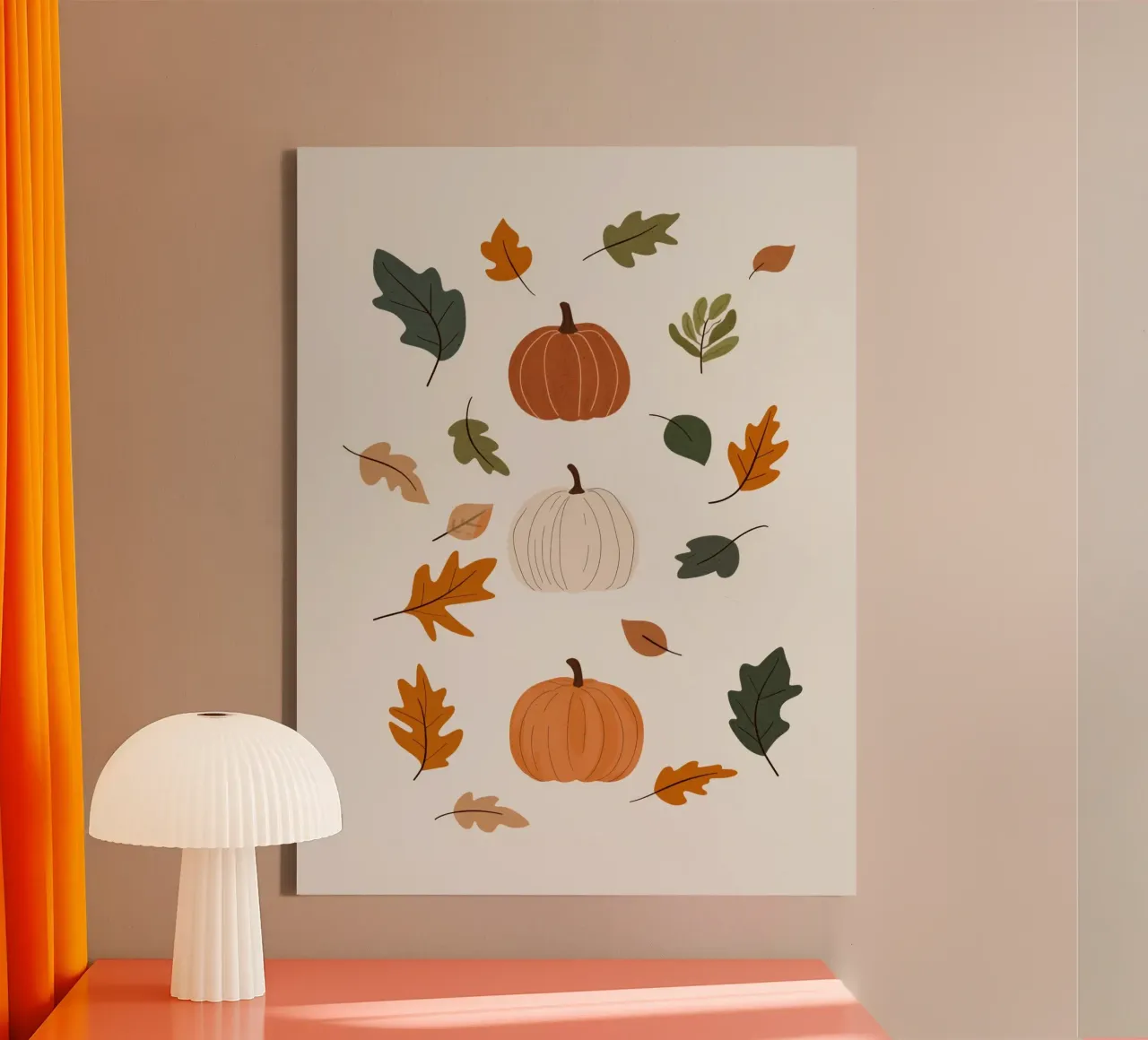 Autumn Pumpkins canvas van treechild