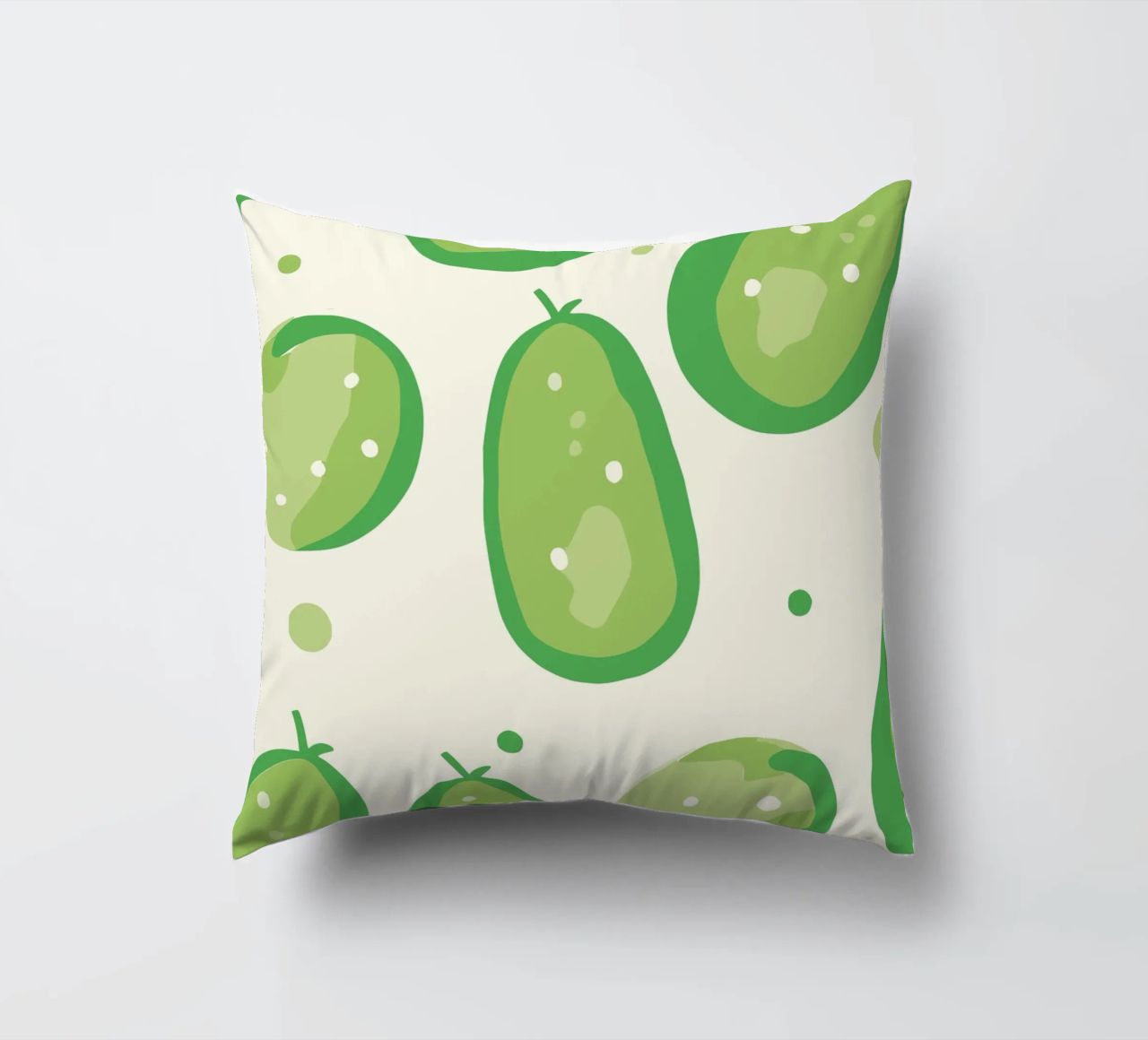 cucumbers decorative cushion by Hey Vincent