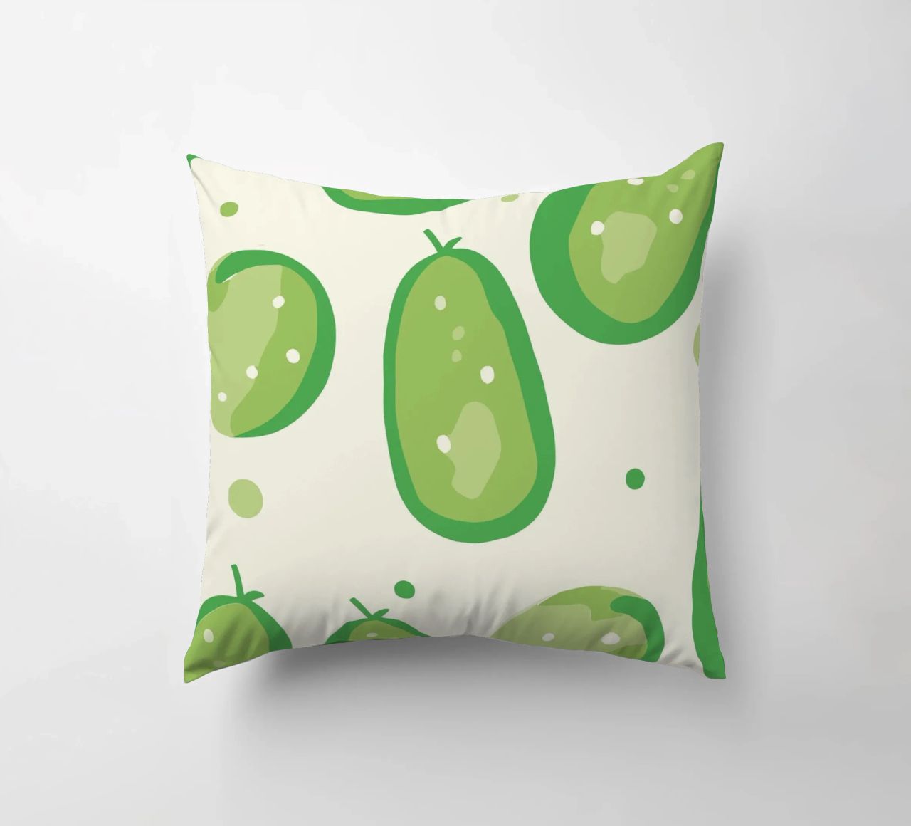 cucumbers decorative cushion by Hey Vincent