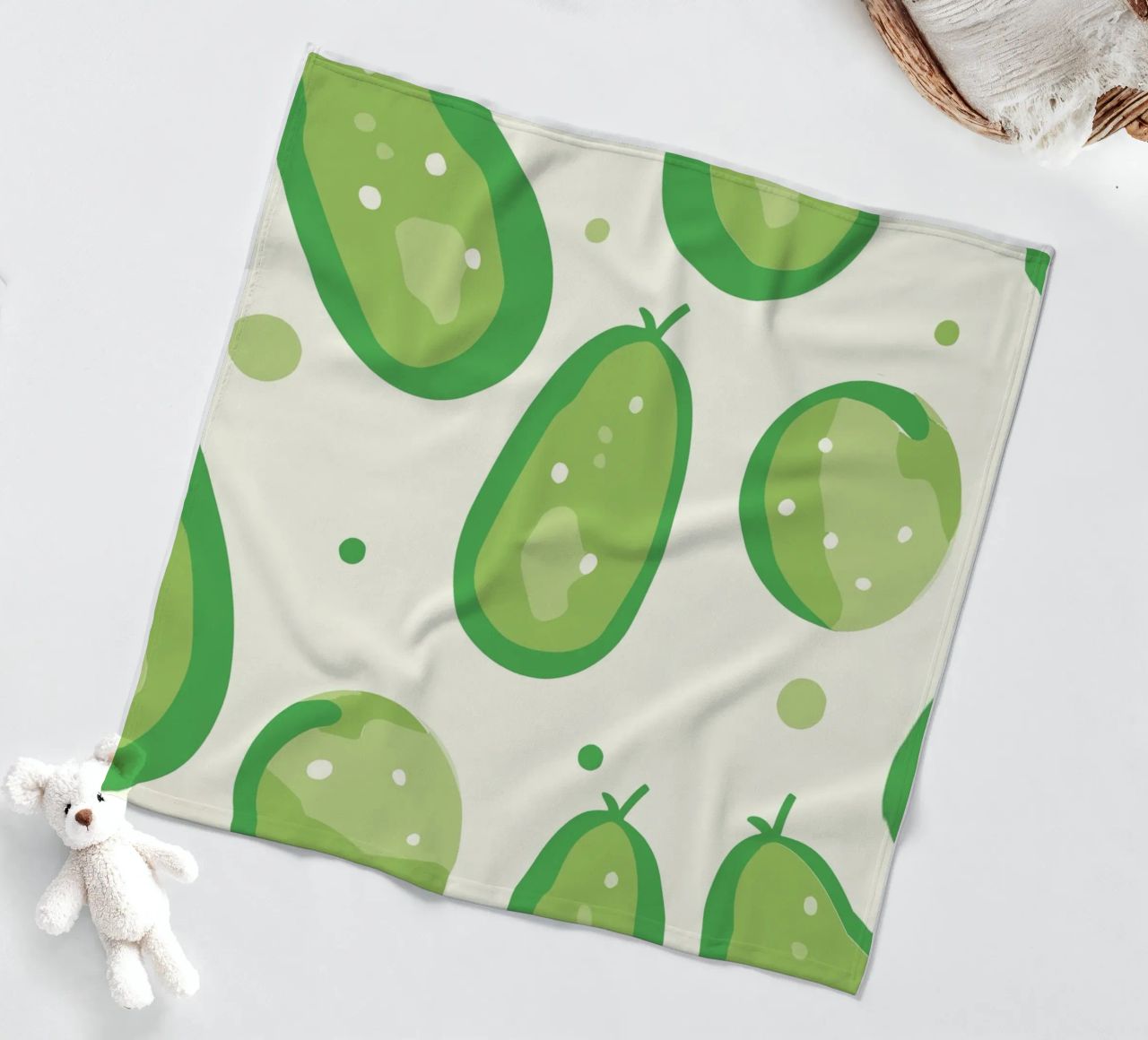cucumbers fleece blanket by Hey Vincent
