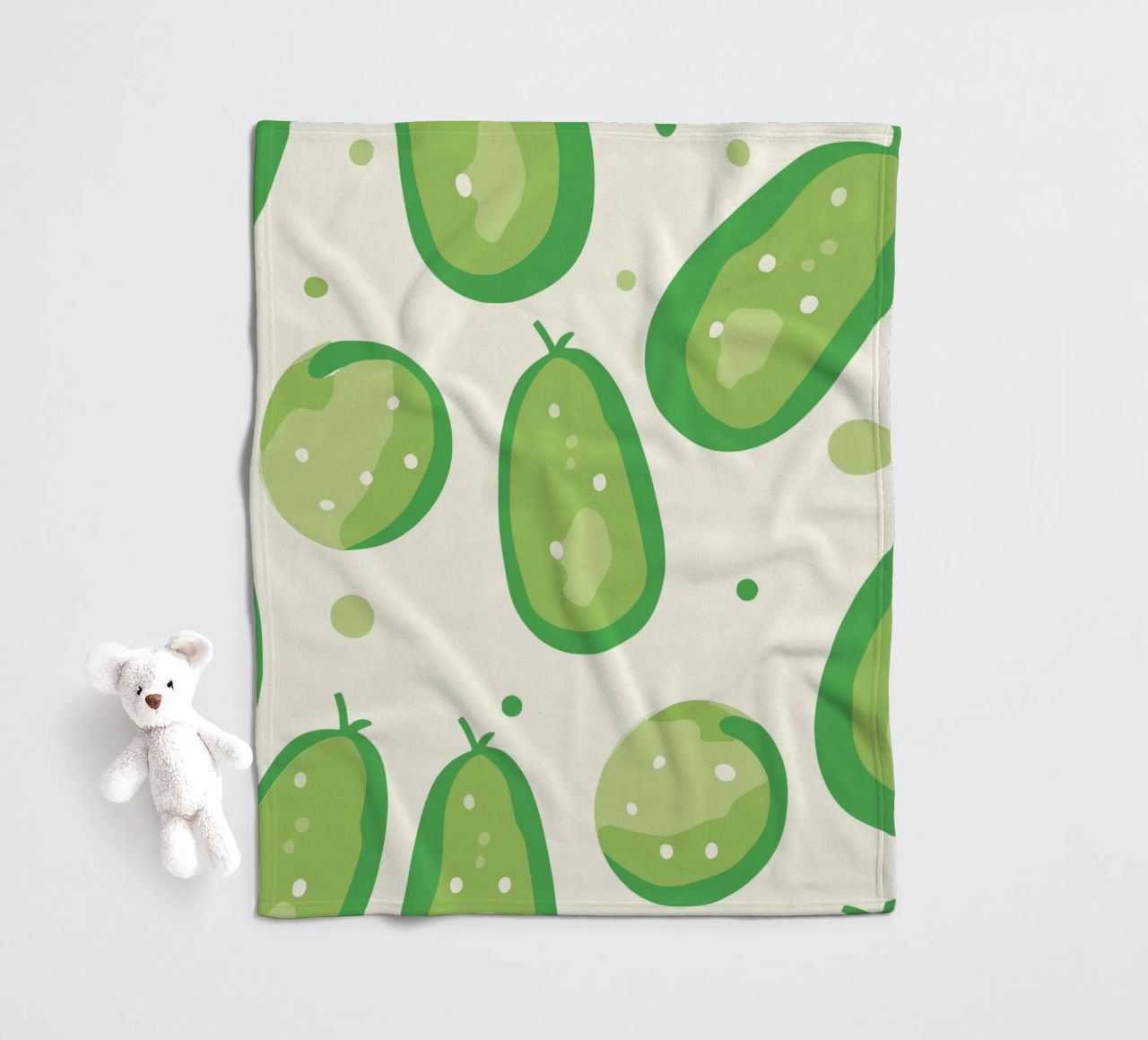 cucumbers fleece blanket by Hey Vincent
